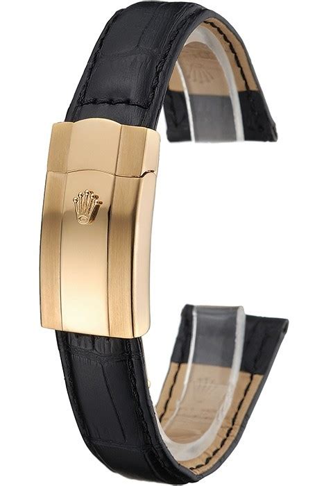 rolex black leather with gold clasp bracelet|authentic Rolex bracelets for sale.